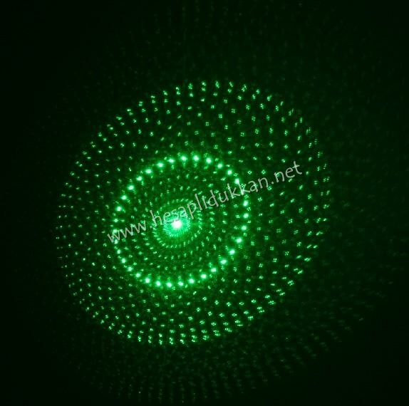 50 mw 5 başlıklı yeşil lazer pointer