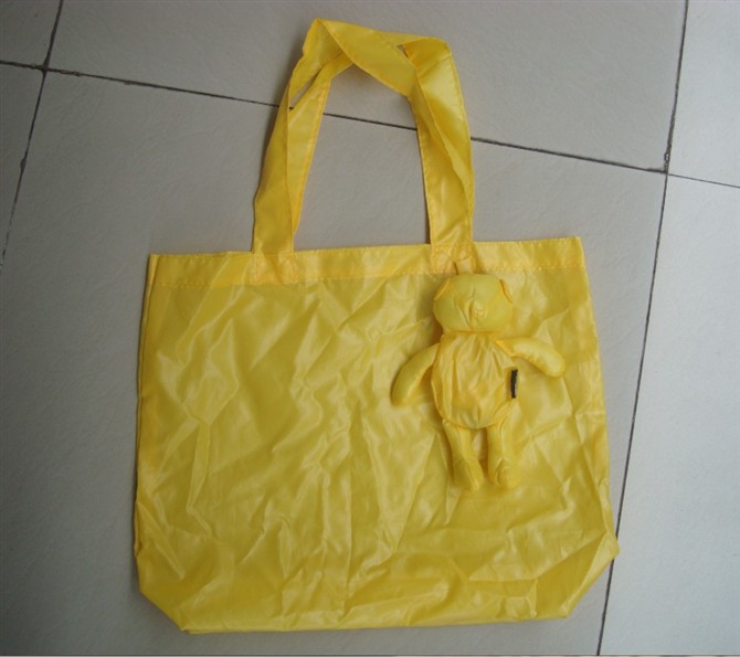 Katlanabilir ayıcık şeklinde alışveriş çantası