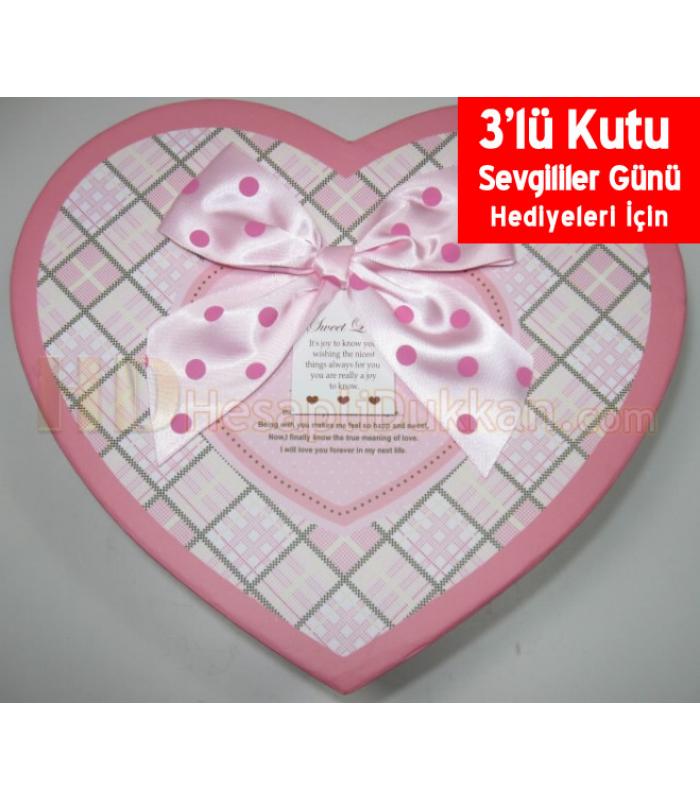 Kalpli sevgililer günü hediyelik eşyaları kutuları