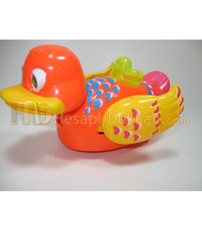 Kanat çırpan müzikle birlikte hareket eden ördek oyuncak