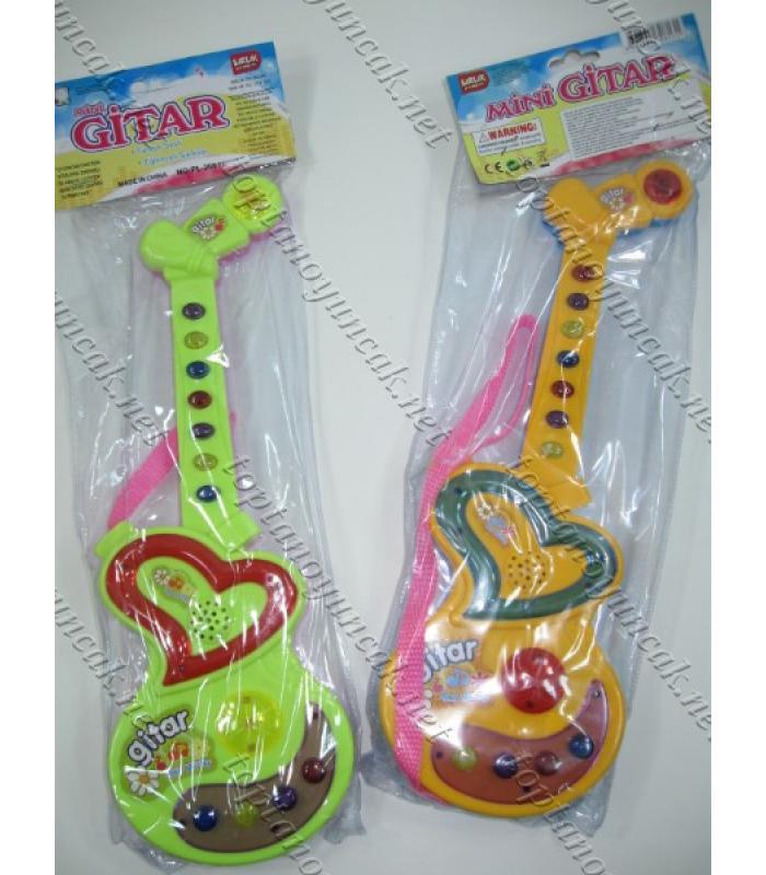 Türkçe şarkılı ışıklı mini oyuncak gitar
