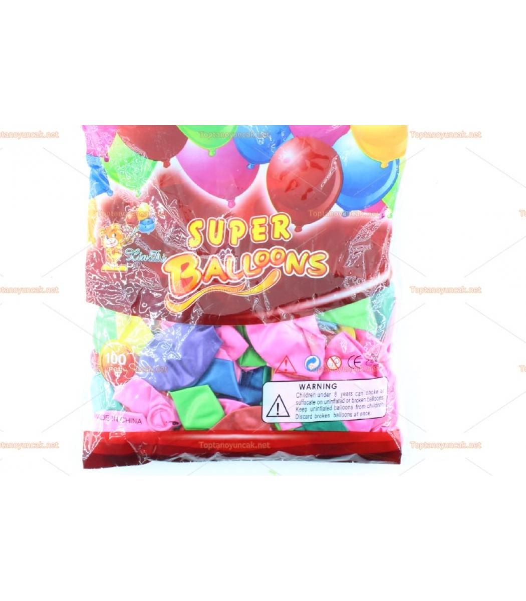 Toptan Metalik Balon Karisik Renk 100 Lu