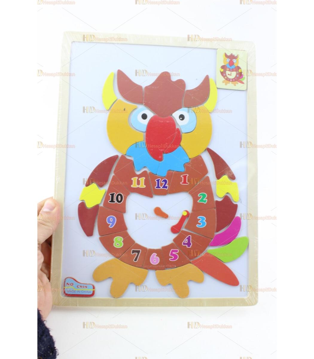 Toptan Egitici Oyuncak Saat Magnet Ahsap