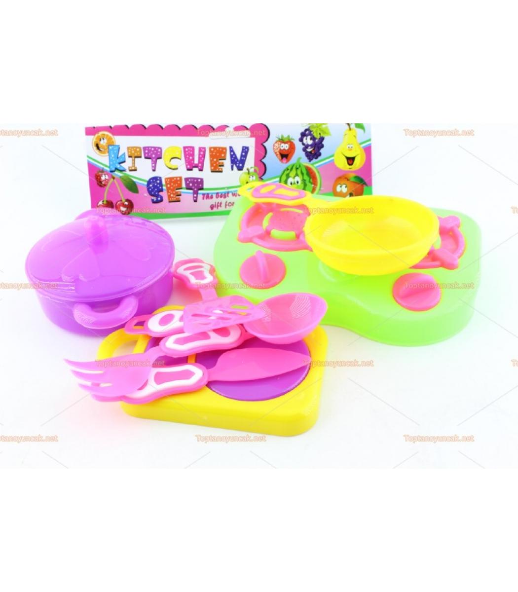Toptan Ucuz Plastik Oyuncak Yemek Seti Posetli