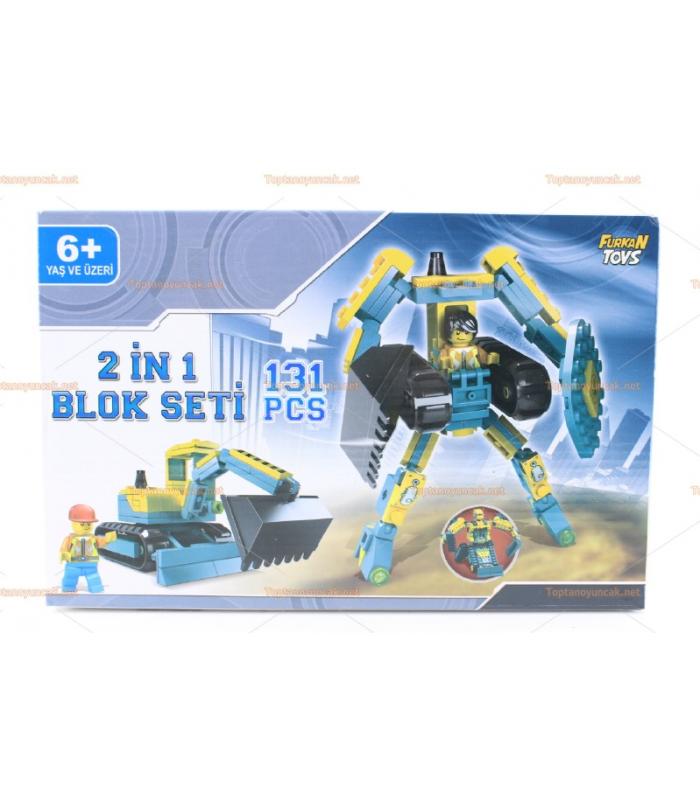 Toptan eğitici oyuncak 2 in 1 box set 131 parça lego