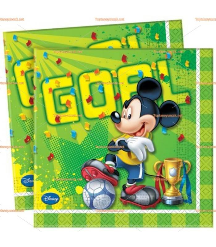 Mickey Mouse Goal Futbol parti peçete