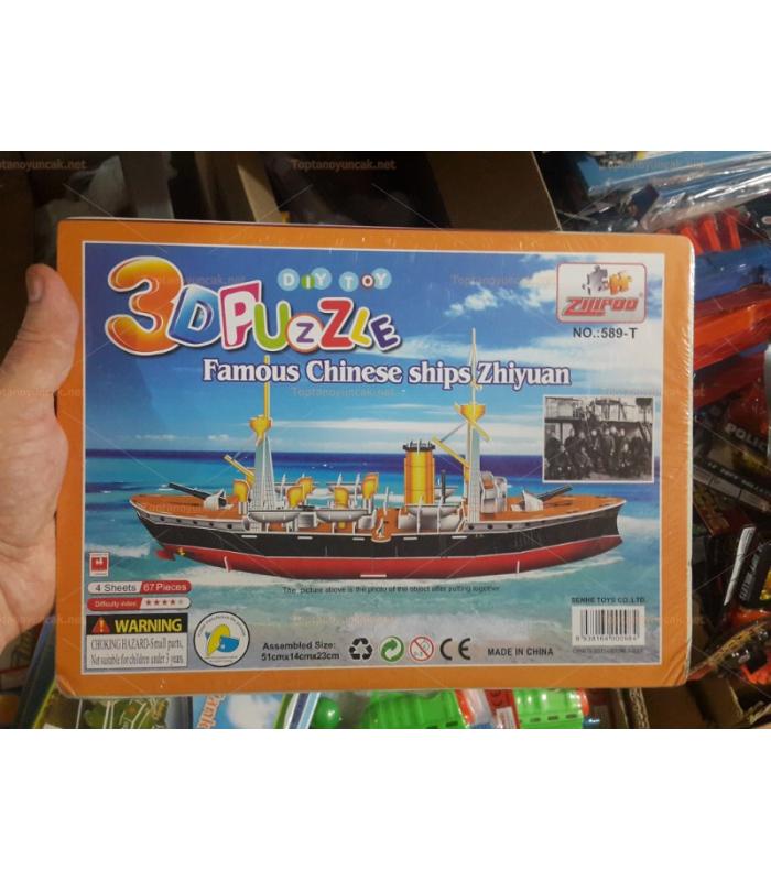 Toptan 3D karton puzzle Çin gemisi Zhiyuan