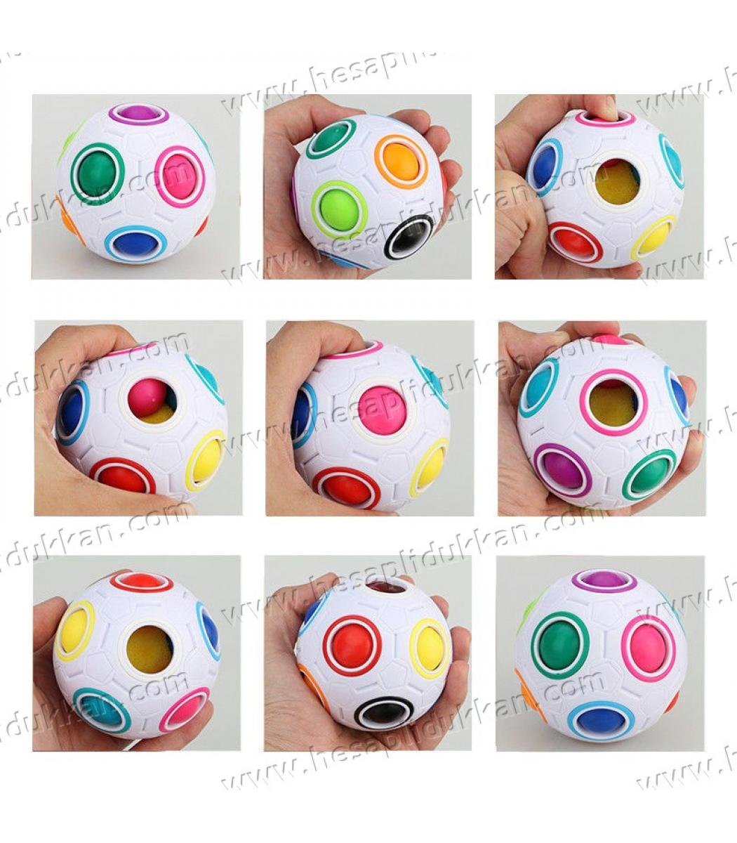 Egitici Gokkusagi Sihirli Top Kupu 3d Bulmaca Futbol Tasarim Stres Oyuncak