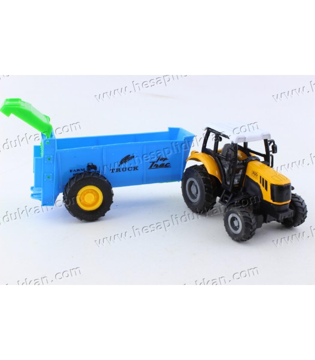 Promosyon Oyuncak Cek Birak Romork Traktor Metal Die Cast Araba