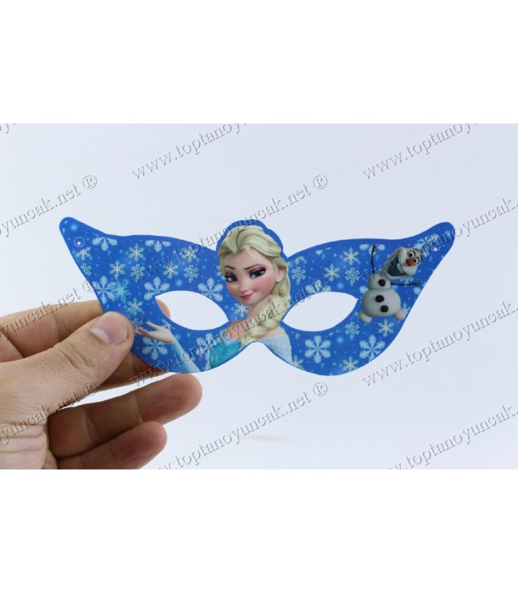 Toptan Cocuk Maske Dogum Gunu Karton Frozen Elsa
