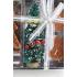 Yılbaşı hediyelik eşya 2+1 mini ağaç figür mum paket set simli