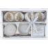 Yılbaşı hediyelik eşya 4+2 ağaç figür mum paket set simli