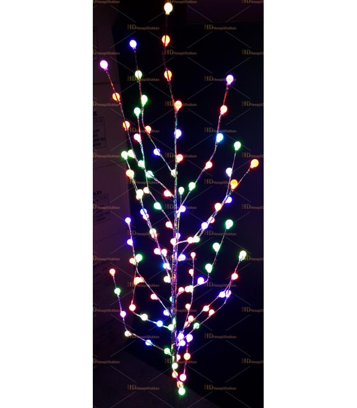 Işıklı yılbaşı ağacı 120 led Top hareketli ışık 160 cm Metal gövde