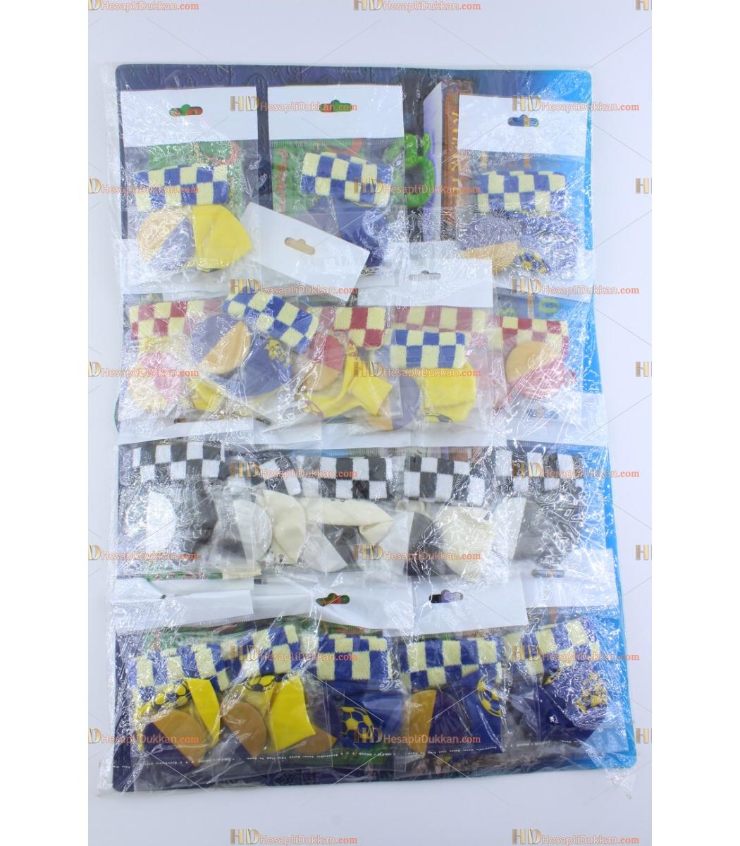 Taraftar Set Rozet Bileklik Balon