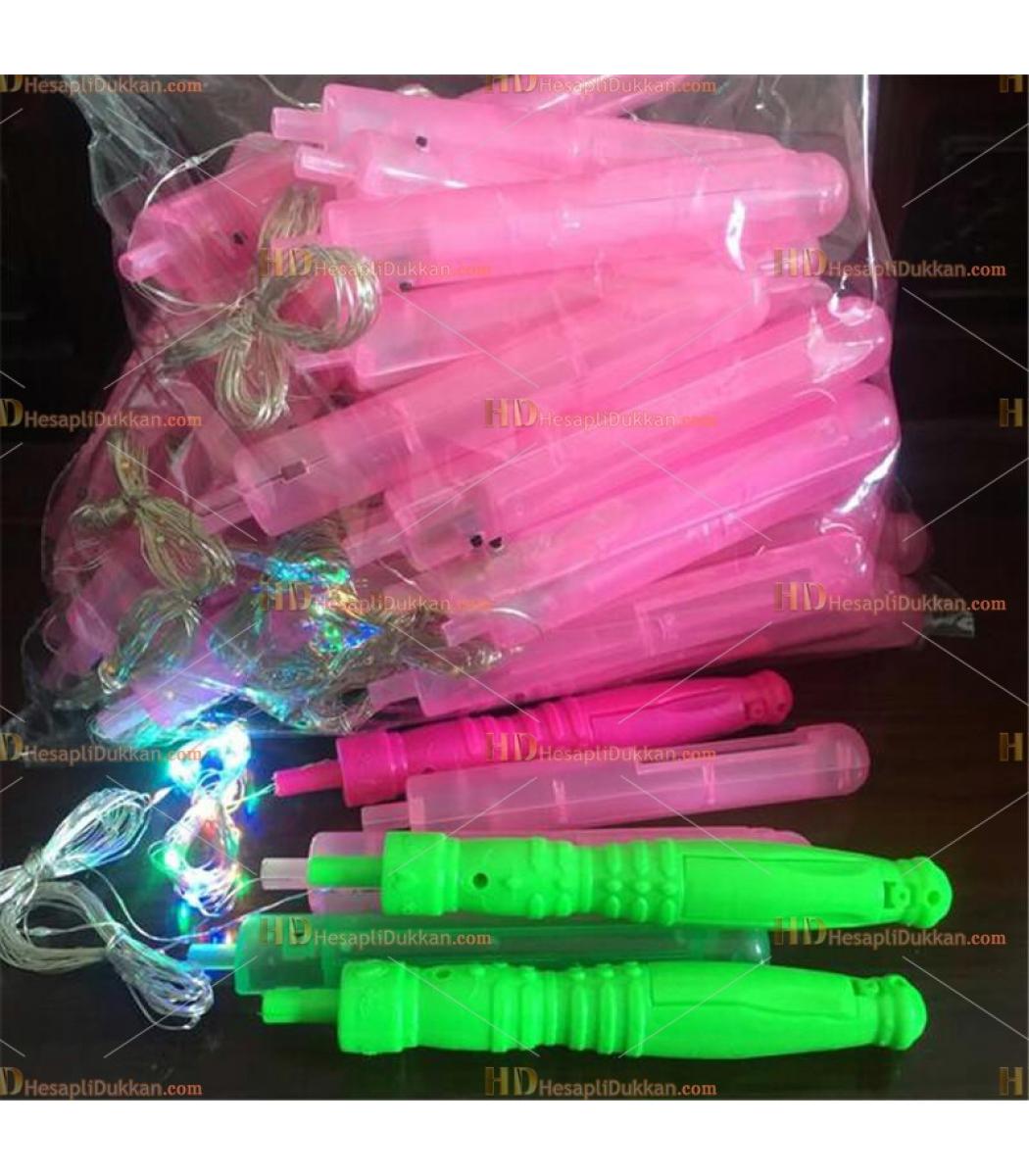 Toptan Led Isikli Cubuklu Sopali Seffaf Balon