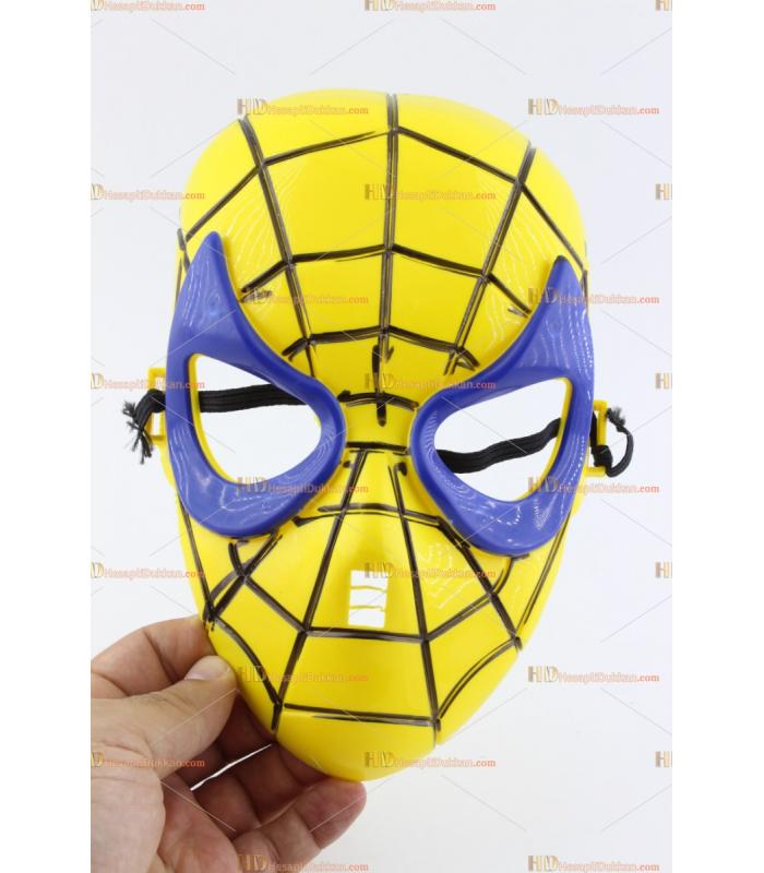 Toptan örümcek maske sarı lacivert