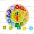 Toptan ahşap eğitici oyuncak saat ip boncuk puzzle sayılar