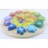 Toptan ahşap eğitici oyuncak saat ip boncuk puzzle sayılar