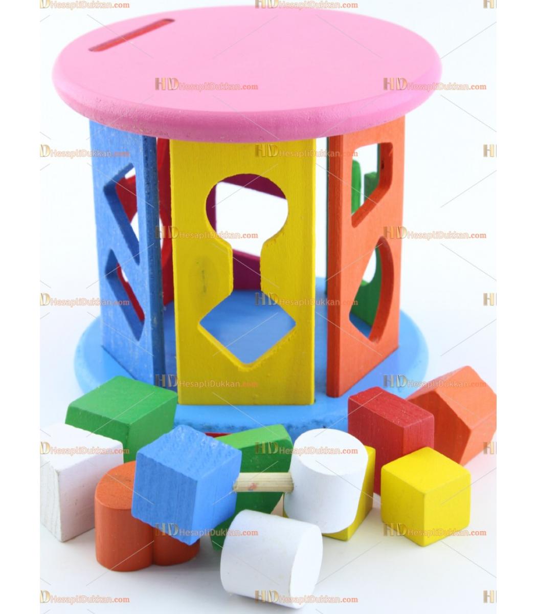 Toptan Ahsap Egitici Oyuncak Tekerlek Yapboz Puzzle