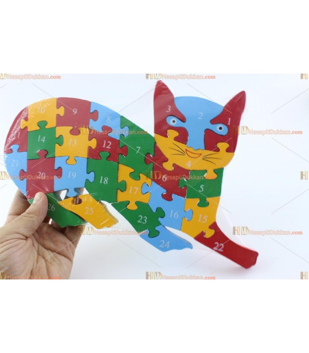 toptan parcali ahsap yapboz puzzle kedi