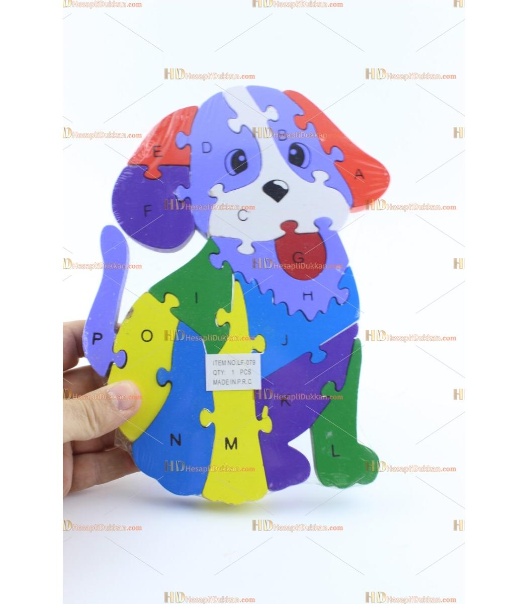 Toptan Parcali Ahsap Yapboz Puzzle Kopek