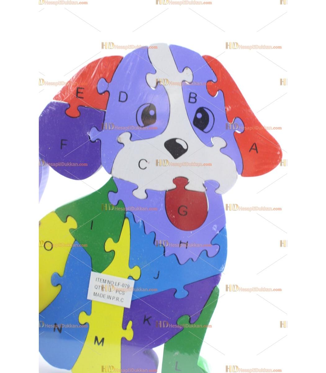 Toptan Parcali Ahsap Yapboz Puzzle Kopek
