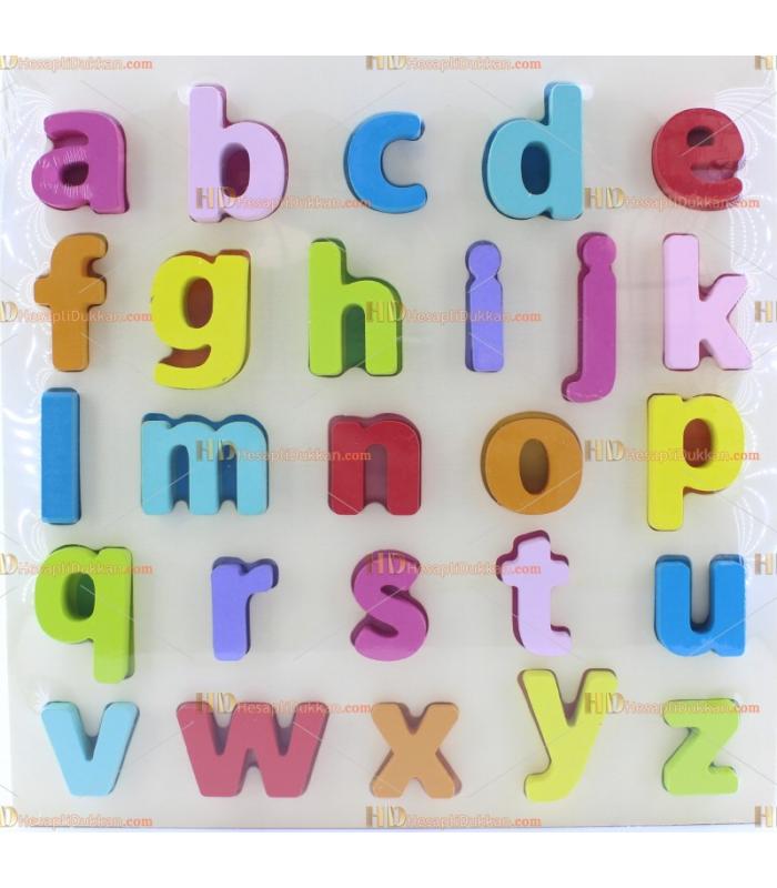 Toptan eğitici oyuncak harfler alfabe ahşap büyük boy