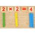 Toptan ahşap eğitici oyuncak matematik rakamlar işlemler çubuklar