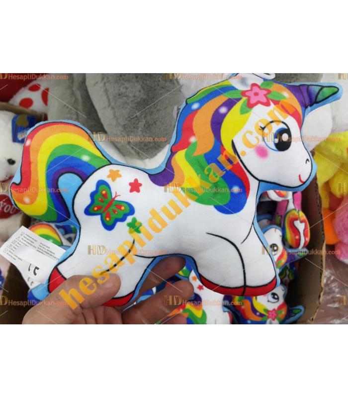 Toptan Peluş Oyuncak Unicorn Boynuzlu At