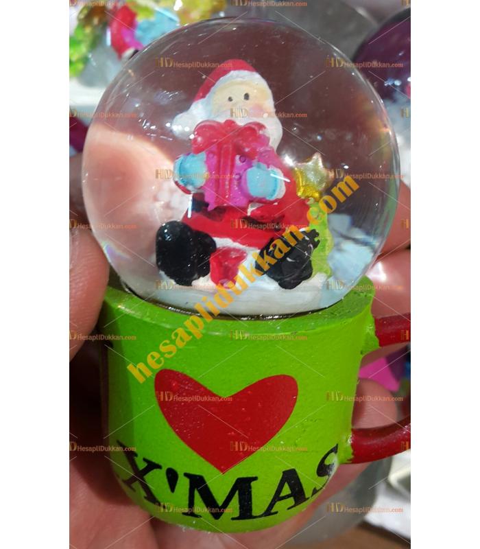 Toptan Yılbaşı Kar Küresi Fiyatları En Ucuz Kalpli Noel Baba