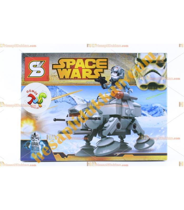Uzay savaşları robot tank lego eğitici eğlenceli oyuncak
