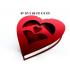 Toptan Ahşap Kırmızı Kalp Tasarımlı Sevgiliye Hediye Kutusu