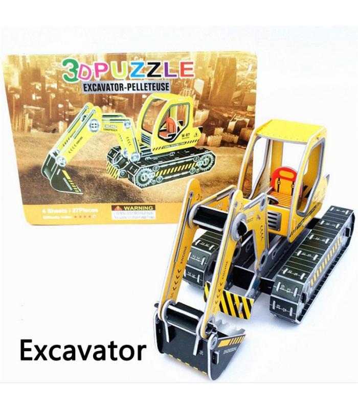 Toptan 3d puzzle excavator kepçe 32 parça