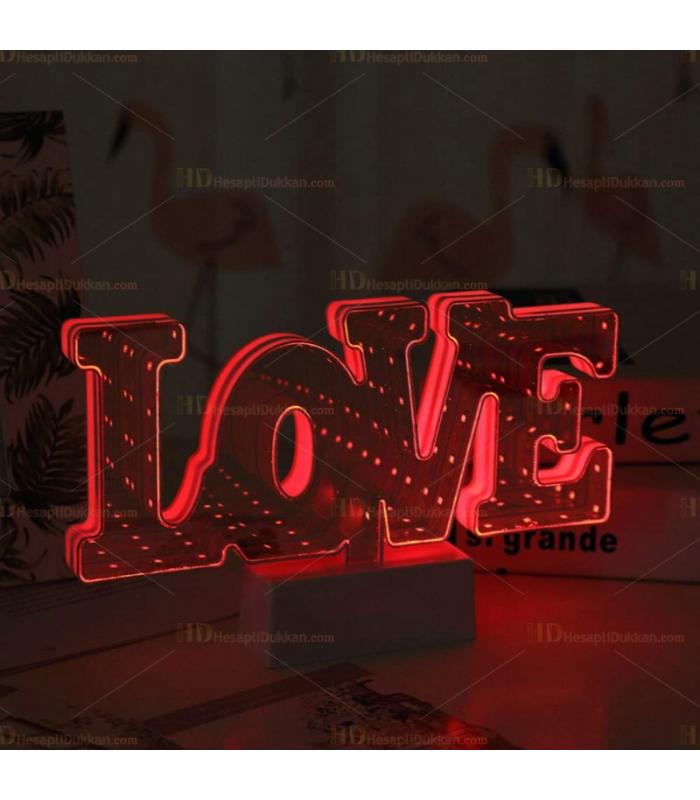 Love Tünel 3D Lamba