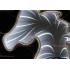 Toptan 3D tünel dekoratif masa lambası unicorn beyaz