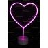 Toptan Led neon lamba Çift Yüz Kalp