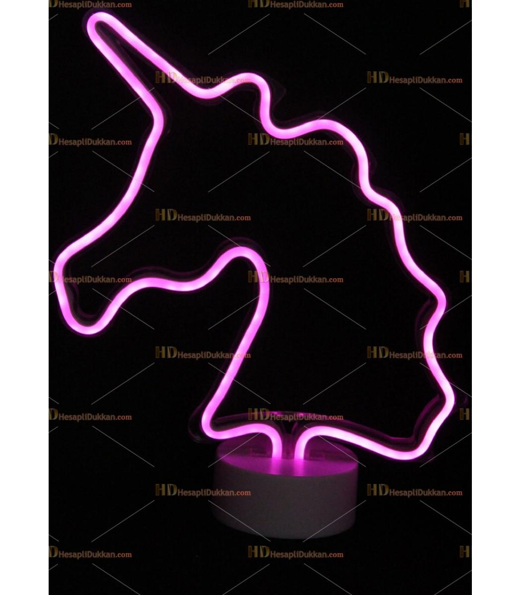 Toptan Led Neon Lamba Cift Yuz Unicorn