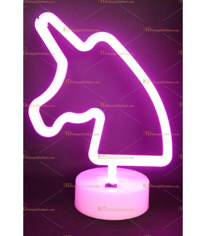 Toptan Neon lamba pembe unicorn