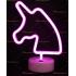 Toptan Neon lamba pembe unicorn