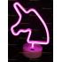 Toptan Neon lamba pembe unicorn