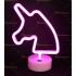 Toptan Neon lamba pembe unicorn