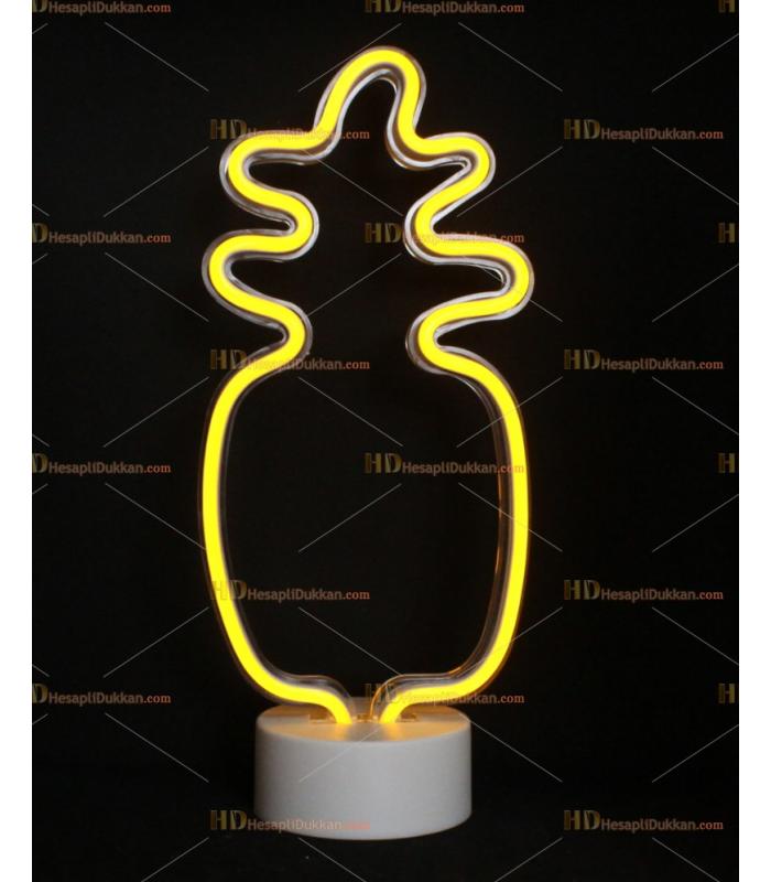 Toptan Led Neon Lamba Sarı Ananas