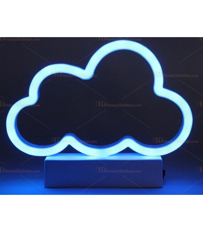 Bulut Led Neon Lamba Cloud Lamp Mavi