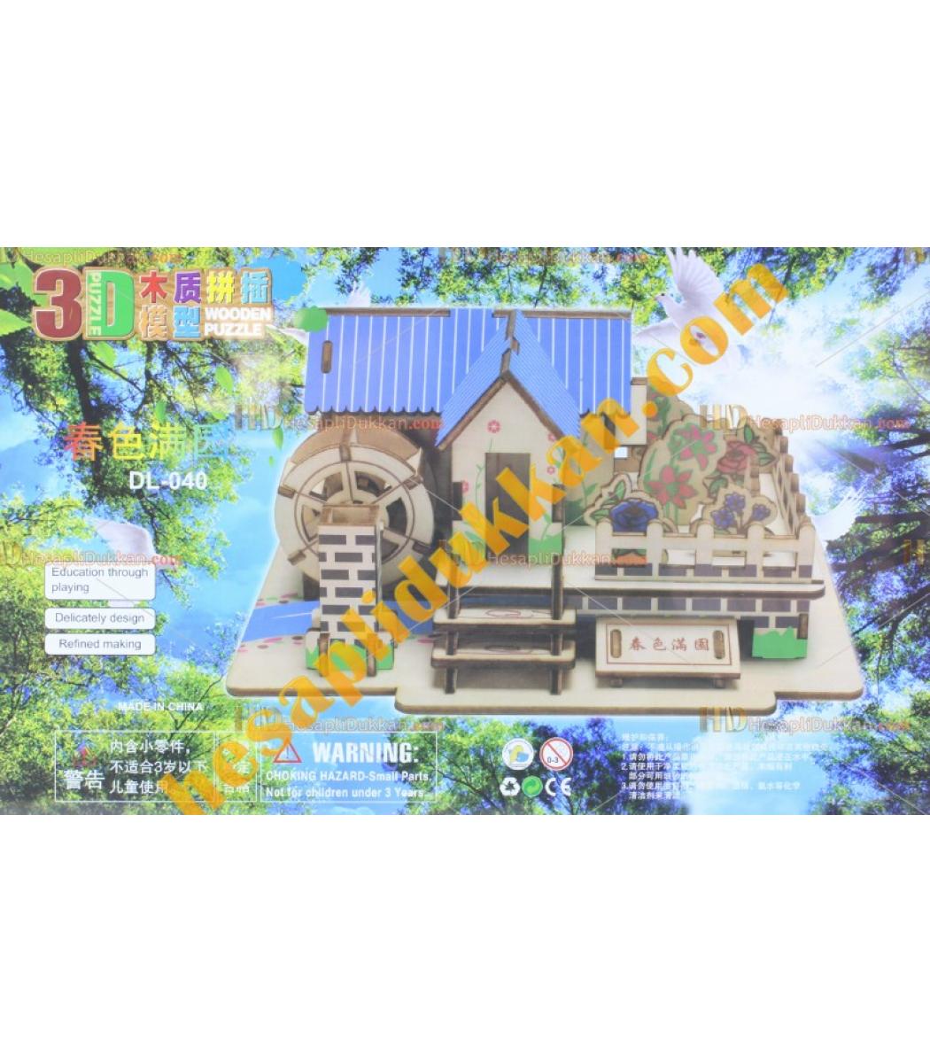 Toptan 3d Ahsap Puzzle Su Degirmeni