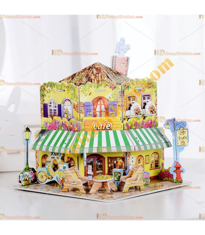 Toptan 3d puzzle cafe 36 parça