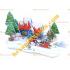 Toptan 3d puzzle merry christmas 4 karton 33 parça