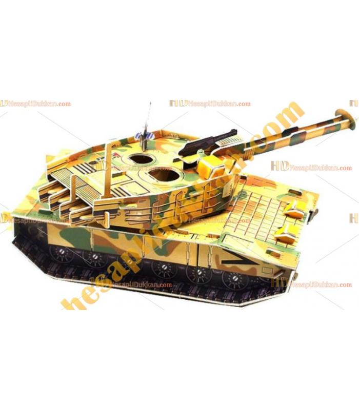 Toptan 3d puzzle Abrams main battle tank 4 karton 64 parça