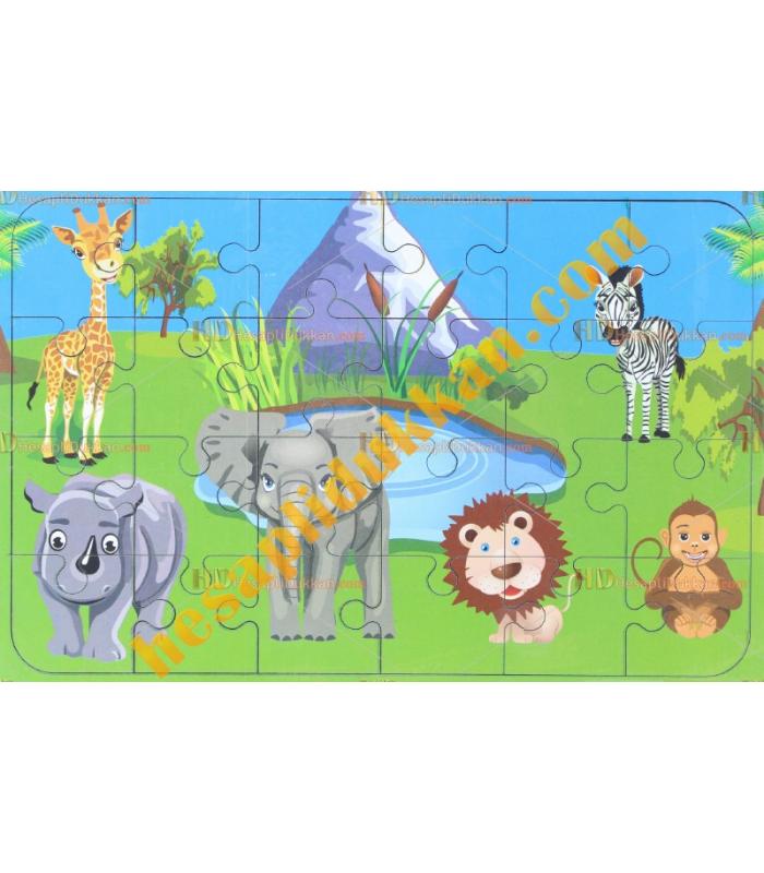 Toptan Ahşap puzzle orman hayvanları