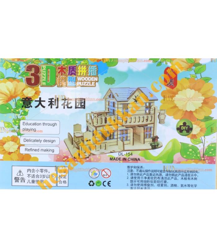 Toptan 3d Ahşap puzzle bahar köşkü