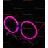 Glow ışıklı gözlük yuvarlak pembe